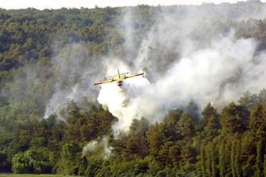 Kanader gasi požar kod vijadukta Mirna