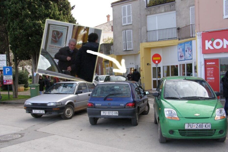 Evo ga u kvadratiću: prošetao je malo natrag do parka, osvrnuo se par puta oko sebe i vratio se do automobila (kliknite na sliku da vidite uvećanu)