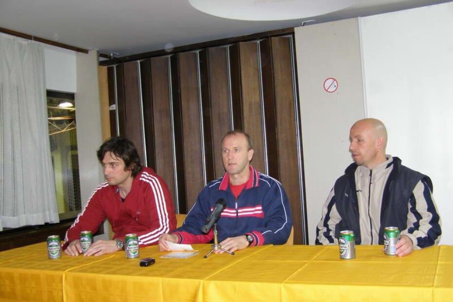 Alvaro Načinović, Aleksandar Benčić i Saša Ilić na pressici nakon utakmice