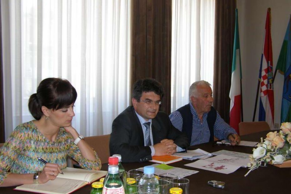 Saša Guttman Levak, Edi Štifanić i Oreste Cossetto jučer u Maloj vijećnici