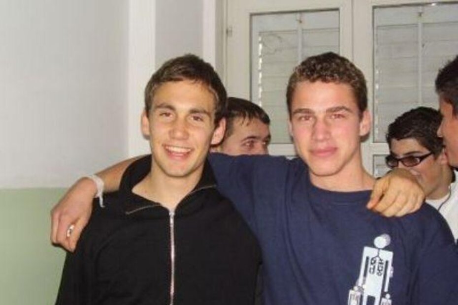 Damir Mijatović(lijevo) i kolega iz razreda Bernard