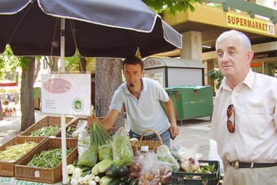 Nenad Kuftić i Josip Anton Rupnik na pulskoj tržnici