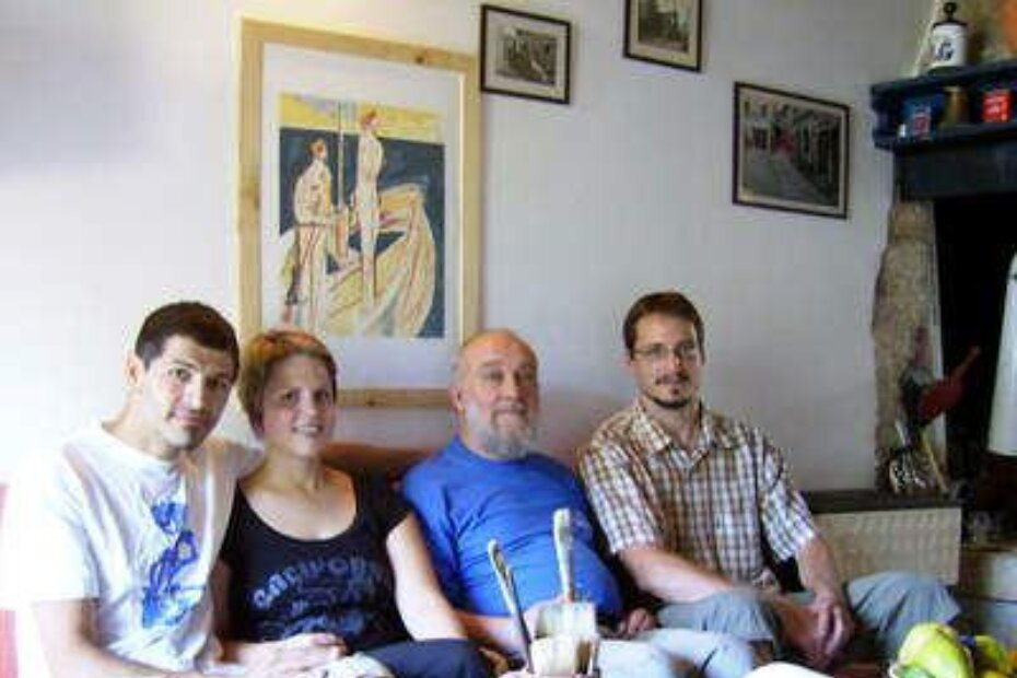 Toni Franović, Irena Podvorac, Gábor Kazinczy i Mihovil Dorotić, a u prvom planu Pricin šešir i kistovi