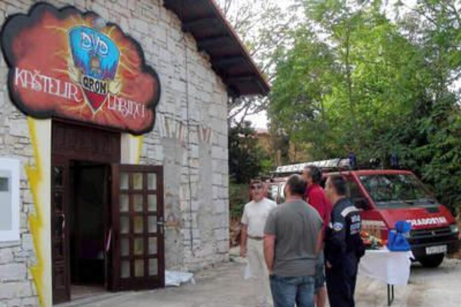 Znakovita ilustracija na ulazu u prostorije 'Groma'