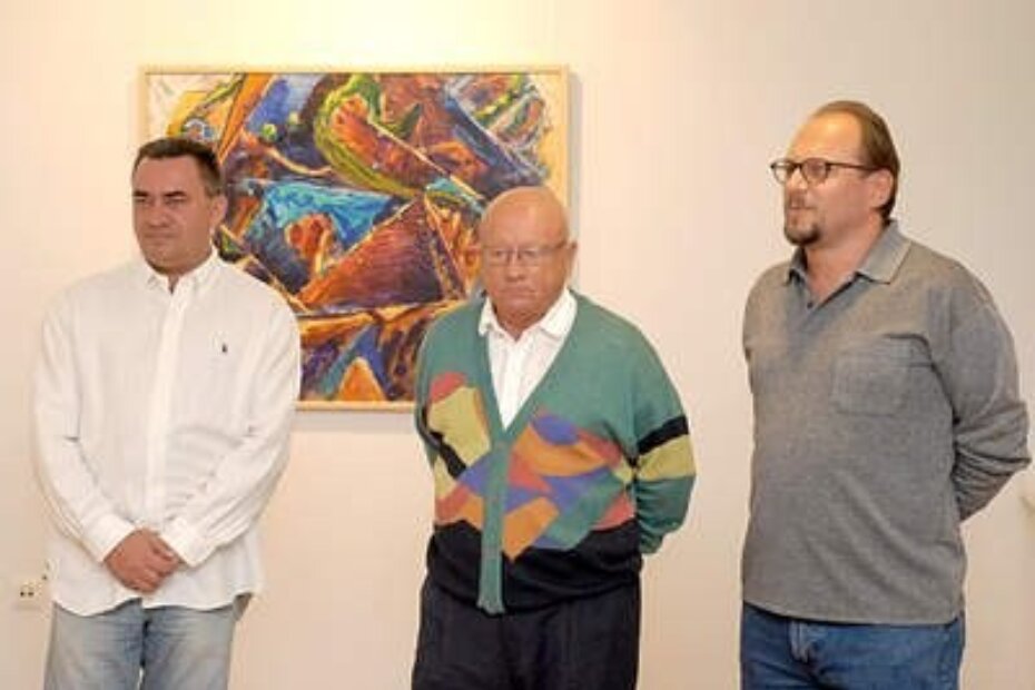 Milan Bešlić, Eugen Kokot i Andi Bančić na otvaranju izložbe