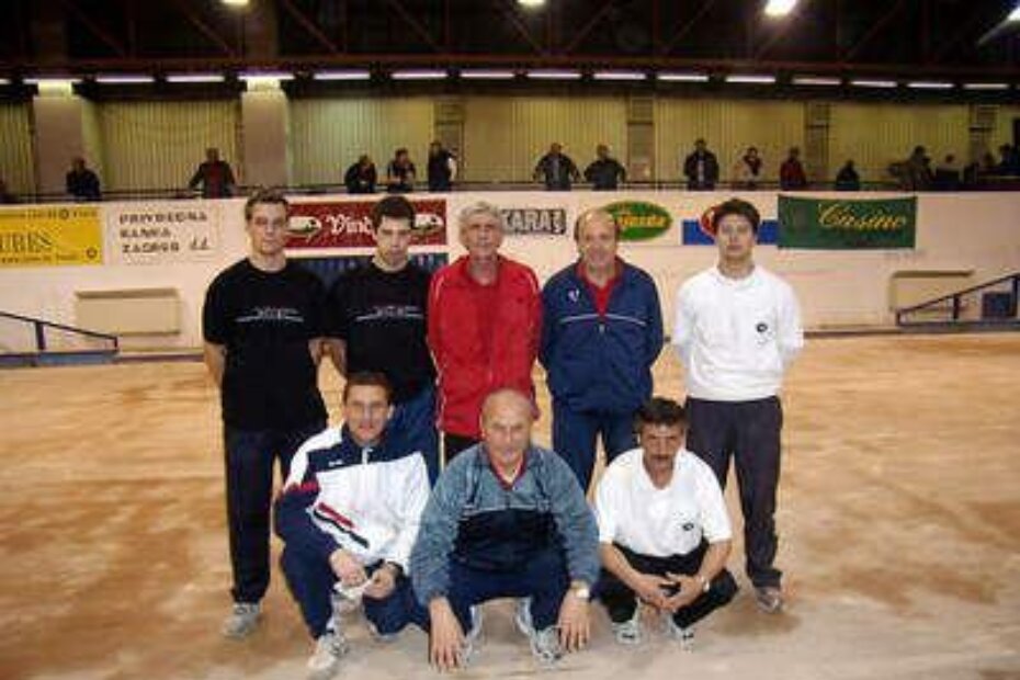 ČETIRI NAJUSPJEŠNIJA PARA - stoje, Deni Tomišić, Ivan Lukšić, Božo Babić, Nino Dobrila i Mario Percan; čuče, Davor Koraca, Danijel Vojić i Ivan Percan