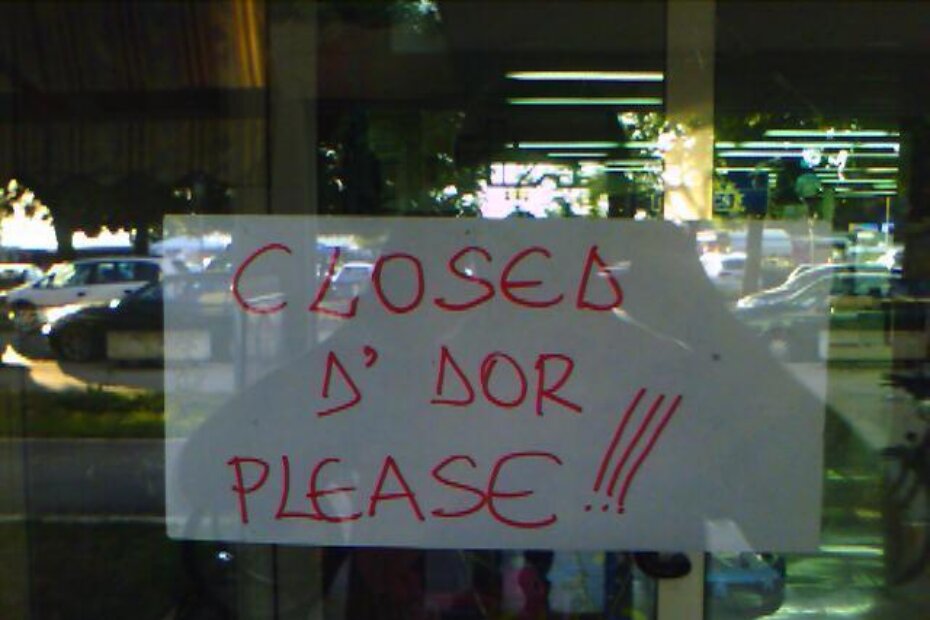 Zlatni zahod? Zatvorite vrata? Uglavnom: Closed d' dor please!!!