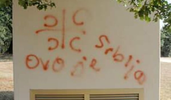 Potpora Karadžiću s trafostanice - novi ekstremistički vandalizmi na Poreštini