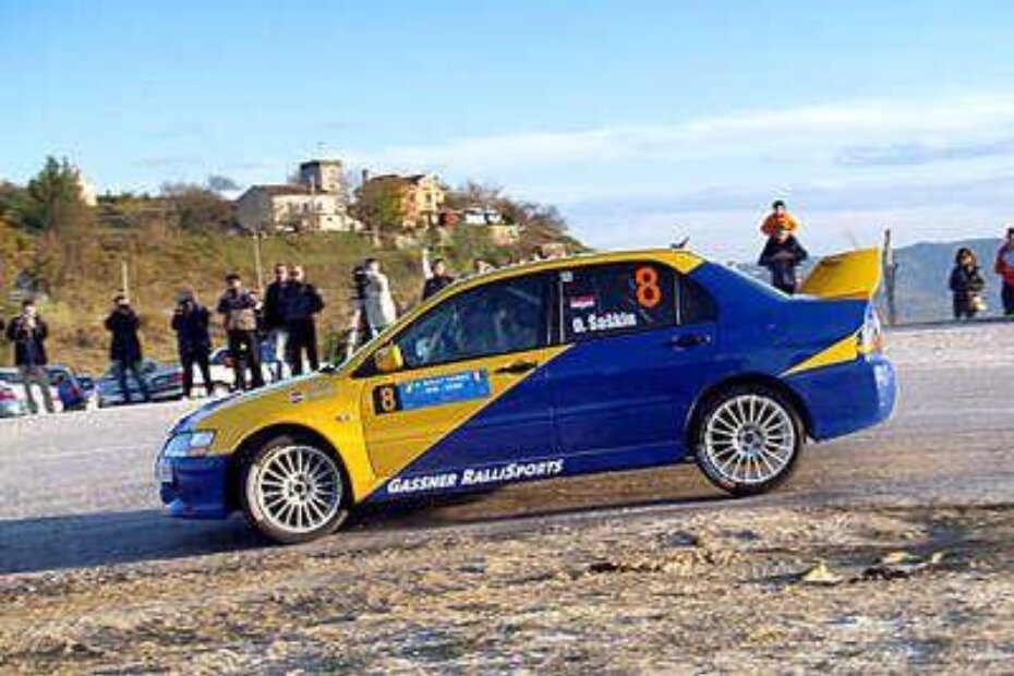 Danijel Šaškin i Damir Bruner (Istra Racing team) ispred Svete Jelene, u zadnjem zavoju prije Oprtlja