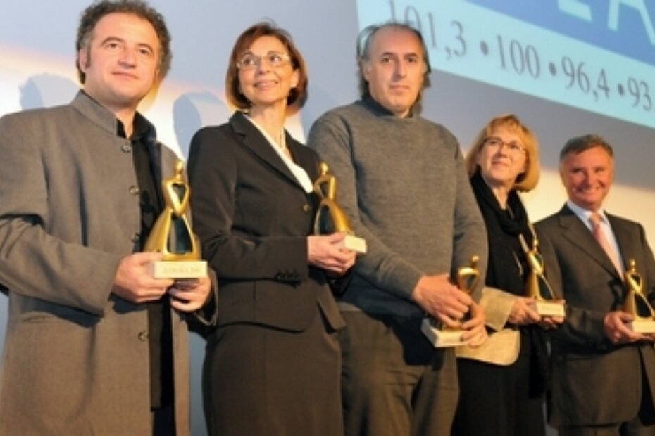 Laureati nagrade Istriana: Bruno Krajcar, Julijana Franinović Marković, Korado Korlević, Sonja Racan i Slavko Rasberger (N. L.)