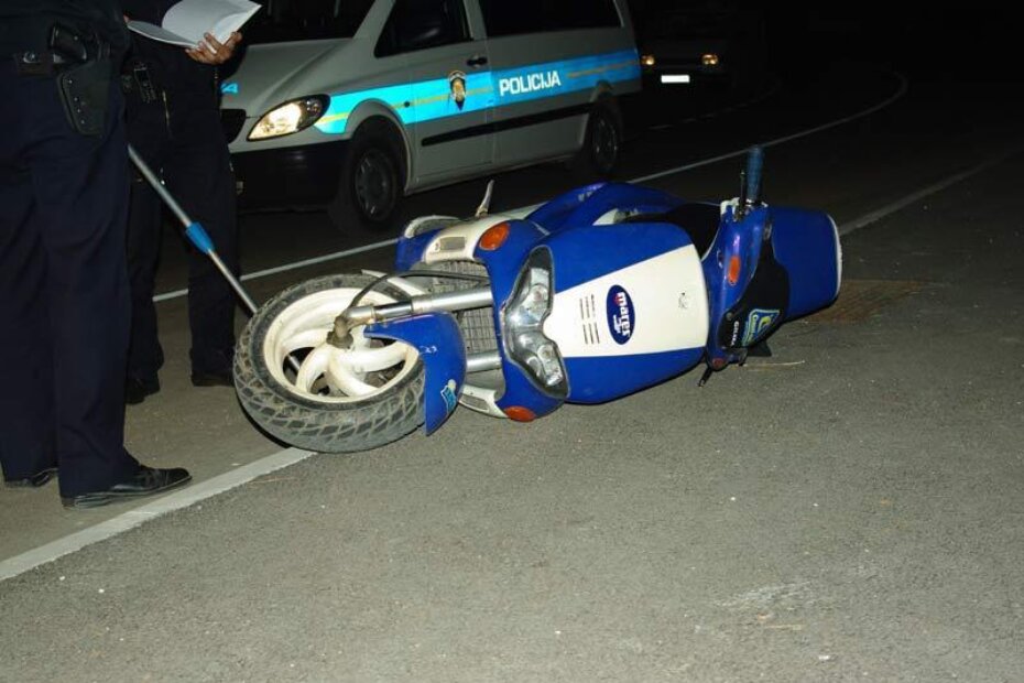 Porečki su policajci pregledali mjesto na kojem je kradljivac pao sa skutera
