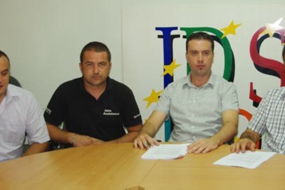 Nedeljko Radovčić, Kristijan Štenta, Bruno Radoš i Ivan Poleis na tiskovnoj konferenciji u Poreču