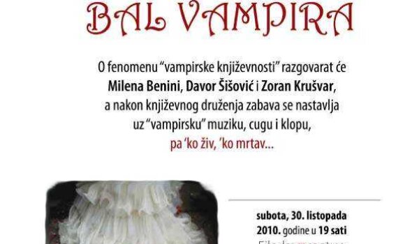 Književno druženje "Bal Vampira" 30 listopada u "Filodrammatici"