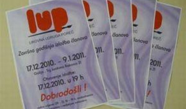 Završna godišnja izložba LUP-a zbog lošeg vremena odgođena za ponedjeljak, 20. prosinca u 18 sati