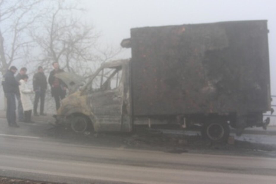 Izgorjeli kamion na Mostu Pićan