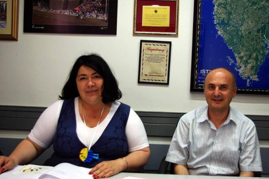 Predsjednica Bioistre mr. Vlasta Radoičić i direktor Ureda TZ Grada Poreča Nenad Velenik na jučerašnjoj tiskovnoj konferenciji