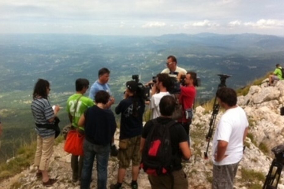 Cuccurin i novinari na Vojaku