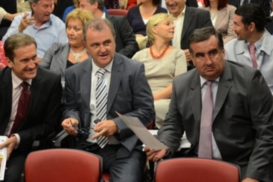 Niko Bulić, Veljko Ostojić i Boris Žgomba na turističkom skupu Croatia Business Open u Umagu proteklog ljeta (M. MIJOŠEK)