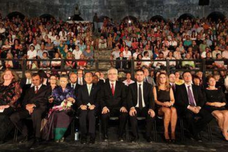 U svečanoj loži: Ban Ki-moon, Ivo Josipović, Boris Miletić i drugi uzvanici