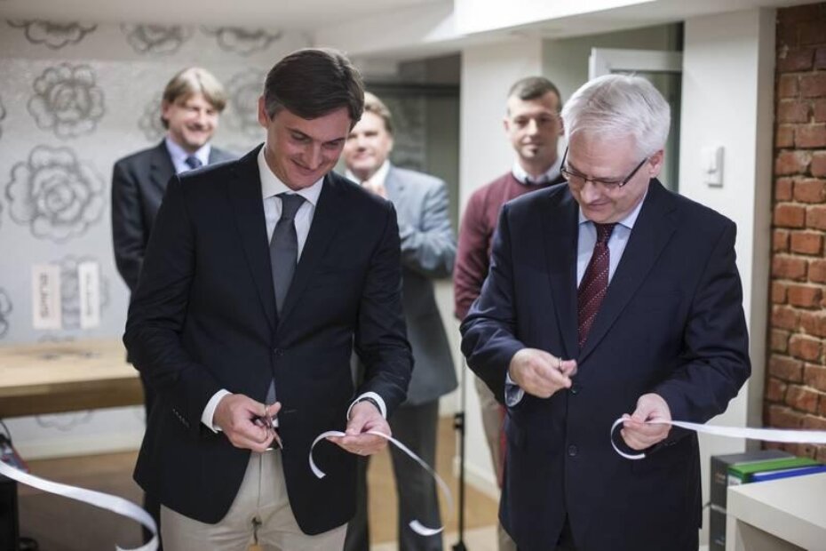 Direktor "Špine" Robert Jurišević i Predsjednik RH dr. Ivo Josipović na otvorenju novog salona