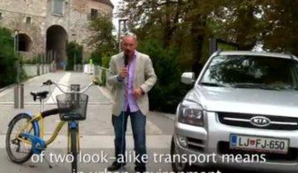 Bicikl ili automobil po gradu? Evo duhovitog usporednog testa iz Slovenije