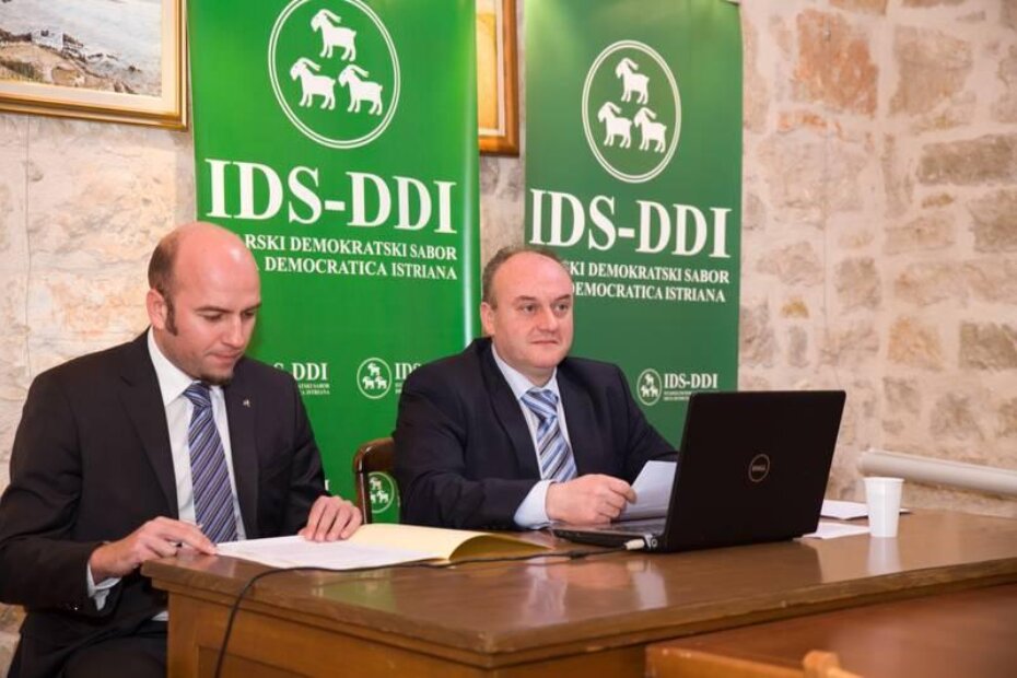 Marin Grgeta i Đankarlo Milokanović na tiskovnoj konferenciji u Funtani