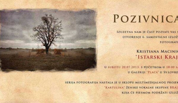 'Istarski kraji' Kristiana Macinića u galeriji 'Placa' u Sv. Lovreču