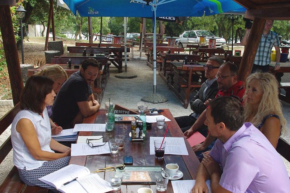 Današnja konferencija za medije u vrsarskom beach baru Orlandin