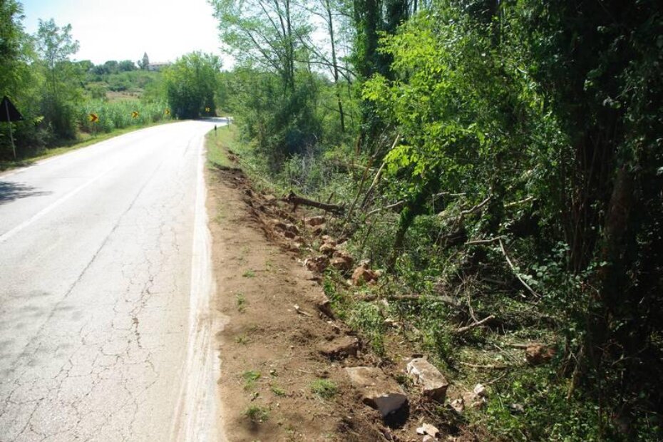 Mjesto nesreće: pogled u smjeru Baderne