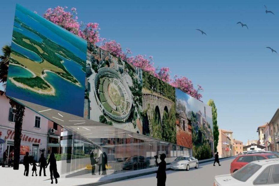 Na multimedijalnoj fasadi trebali bi se 'vrtjeti' hologrami s motivima iz Istre