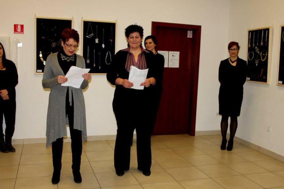 Nataša Rotar, Ester Diklić, Elena Mladosich, Lidija Velenik i Slavica Ćosić na otvorenju izložbe