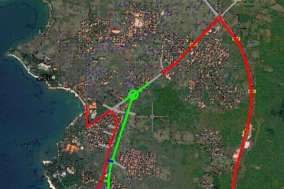 Zelenom bojom obilježena je prometnica u dijelu na kojem će se izvoditi radovi, a crveno su označeni obilazni smjerovi