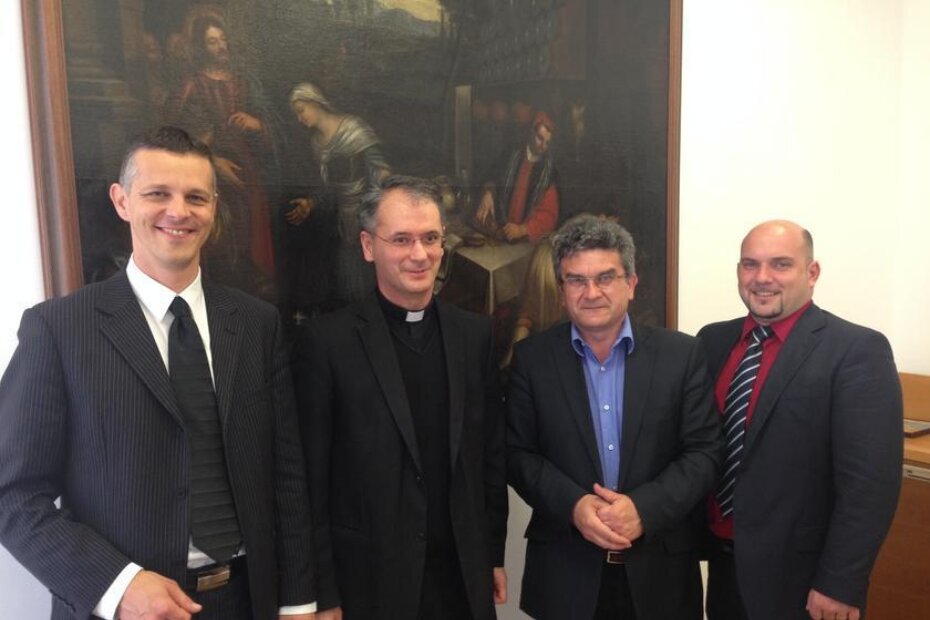 Župan Flego, biskup Kutleša, gradonačelnik Štifanić i predsjednik gradskog vijeća Jakus