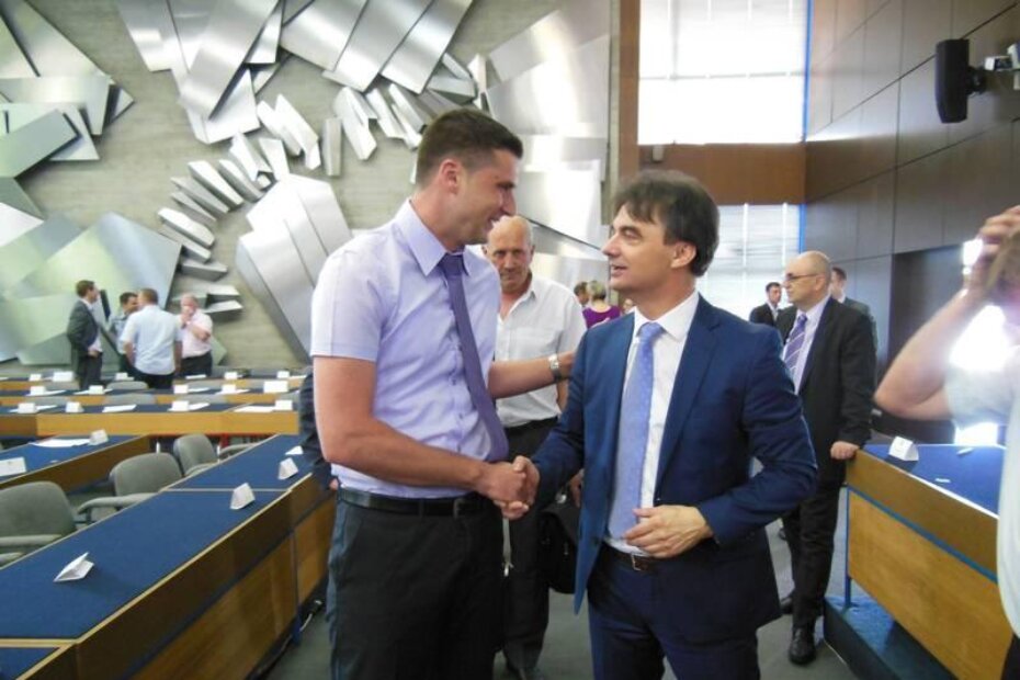 Načelnik Općine Vižinada Marko Ferenac i potpredsjednik Vlade RH i ministar regionalnog razvoja i fondova EU Branko Grčić
