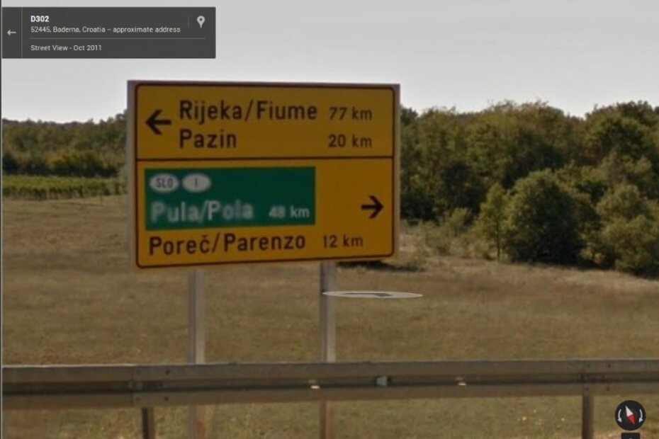 Dalje od Poreča prema Baderni, zapravo ste bliže Poreču (Google maps)