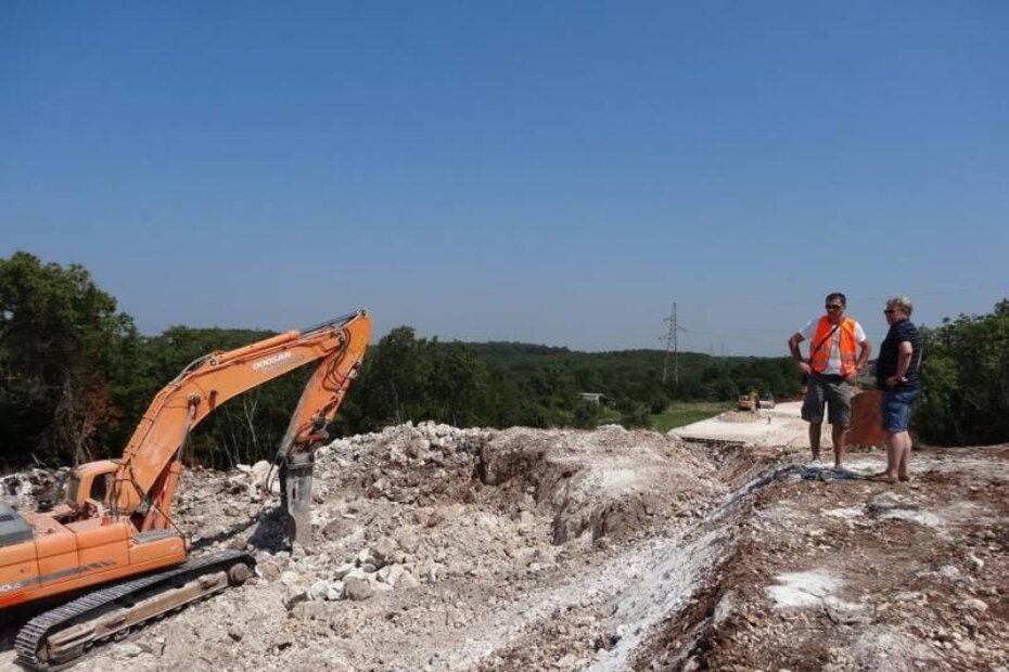 Ivan Davidović i Edo Kos na gradilištu (V. HABEREITER)