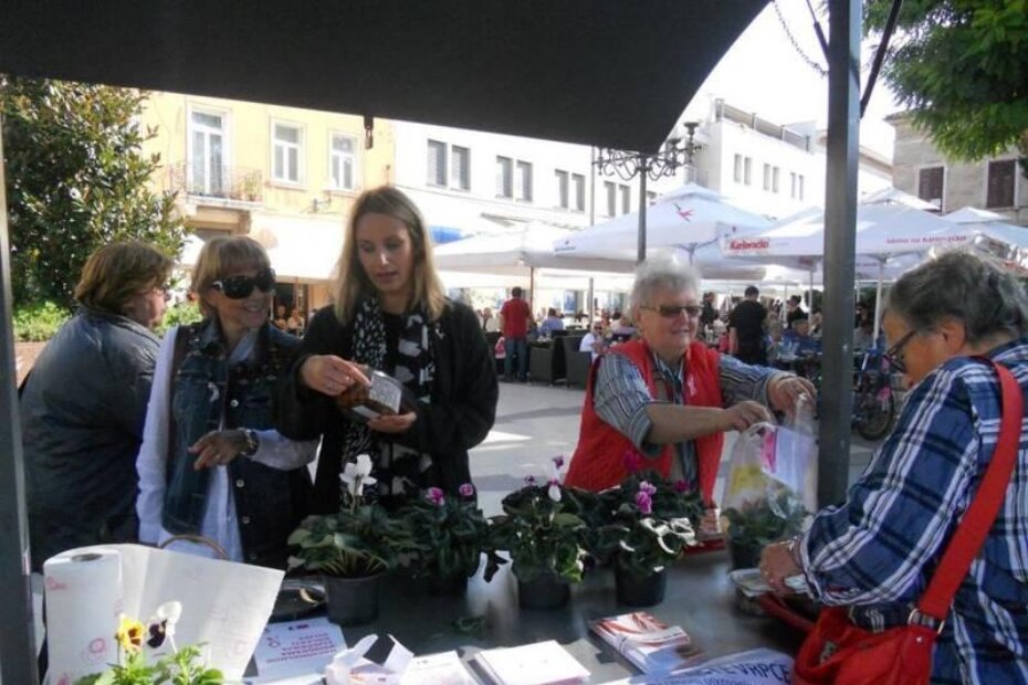 Novac za financiranje rada Kluba skupljao se prodajom cvijeća i žižula (Snimila Borka PETROVIĆ)