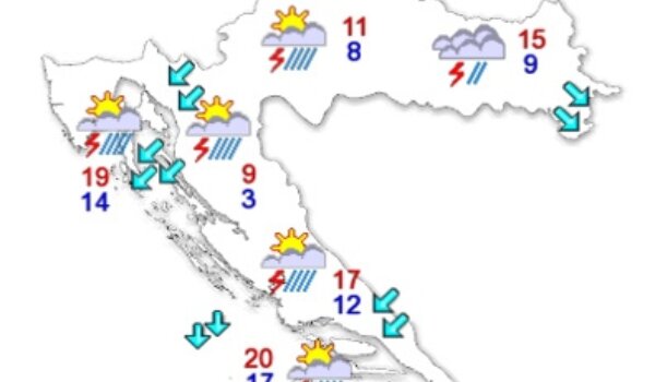 U istri još na snazi meteoalarm, u Gorskom kotaru pada snijeg