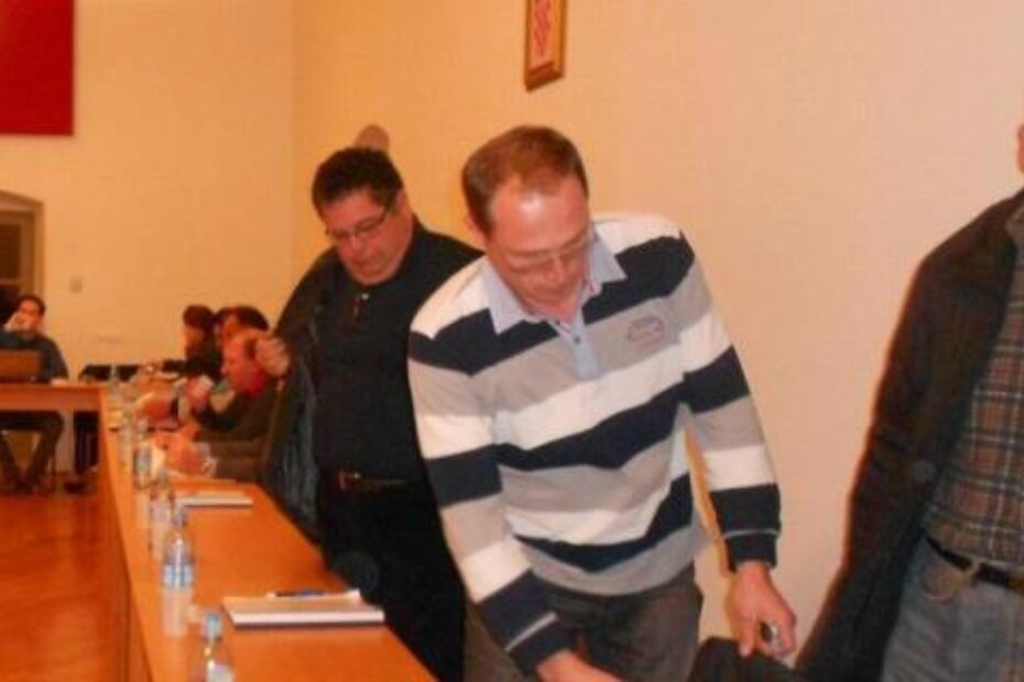 Mario Peršurić, Anđelo Mattich i Petar Radovan napuštaju vijećnicu (M. RIMANIĆ)