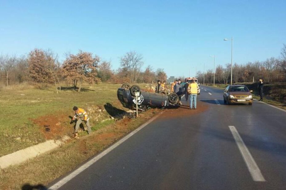 Prometna nesreća na porečkoj obilaznici. Foto: čitatelj