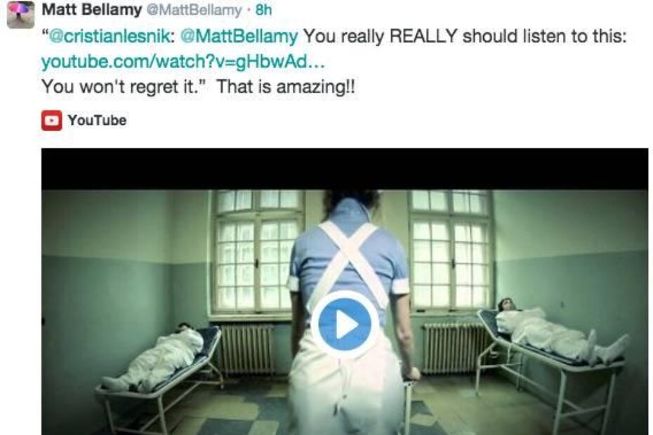 Spot je oduševio i pjevača grupe Muse Matta Bellamyja koji ga je retweetao na svojem Twitter profilu