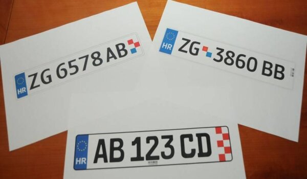 Odabrana tri moguća rješenja dizajna registarskih pločica