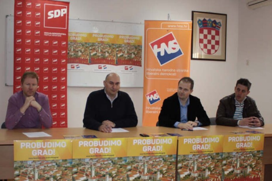 Dalibor Kajin, Darko Saftić, Zvonko Liović i Slavko Fornažar na konferenciji za novinare