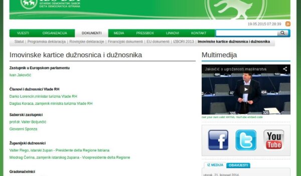 IDS objavio imovinske kartice stranačkih dužnosnika