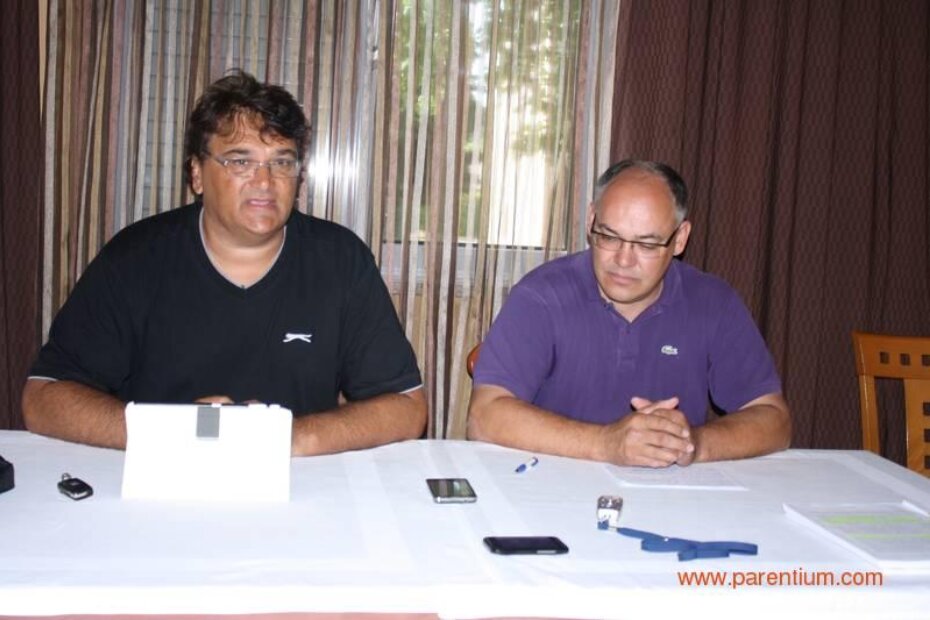 Goran Gašparac i Damir Kajin na konferenciji za novinare u Poreču