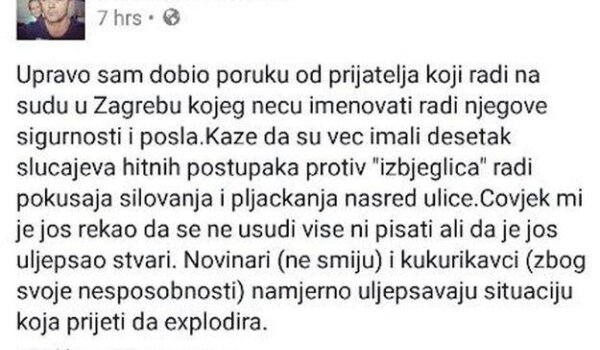 Policija: Lažne informacije o silovanjima nasred ulice od strane izbjeglica