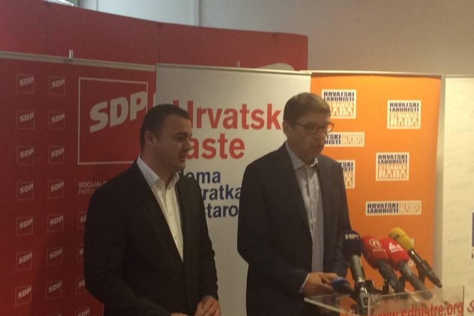 Danijel Ferić i Željko Jovanović na konferenciji za medije u Puli