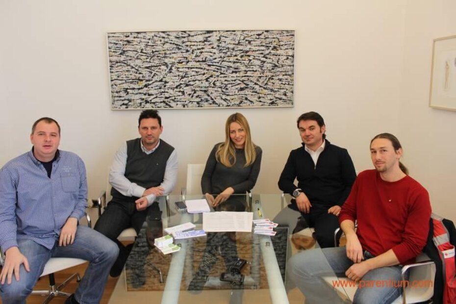 Egon Rušnjak, Ronald Žužić, Vesna Janko Finderle, Elio Štifanić i Igor Ostojić u Pučkom otvorenom učilištu Poreč