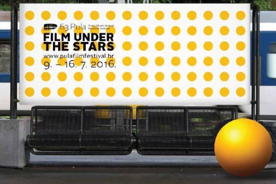 Grafički element žutog kruga