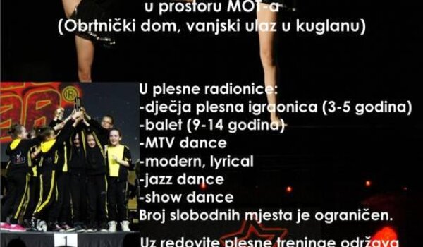Upisi u plesne radionice Studija za izvedbene umjetnosti MOT 08